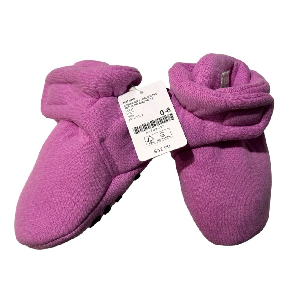 ⭐️ 5/$30 Roots Kids Baby’s First Booties Brand New size 6-12 Months - Picture 2 of 4